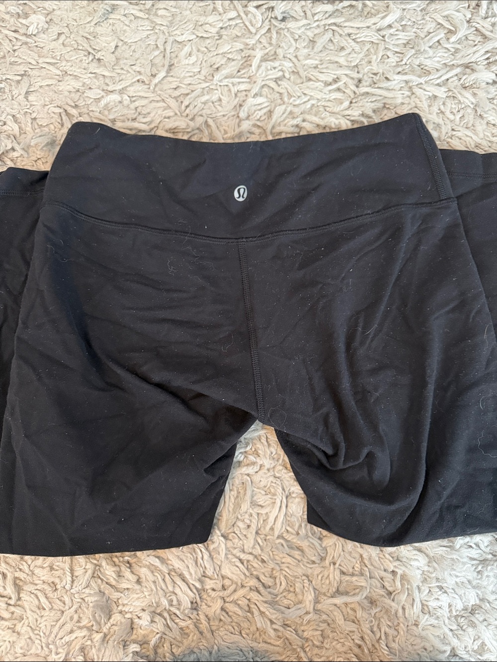 Lululemon Black leggings with Center Logo